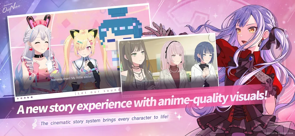 Cinematic story system in BanG Dream! Our Notes